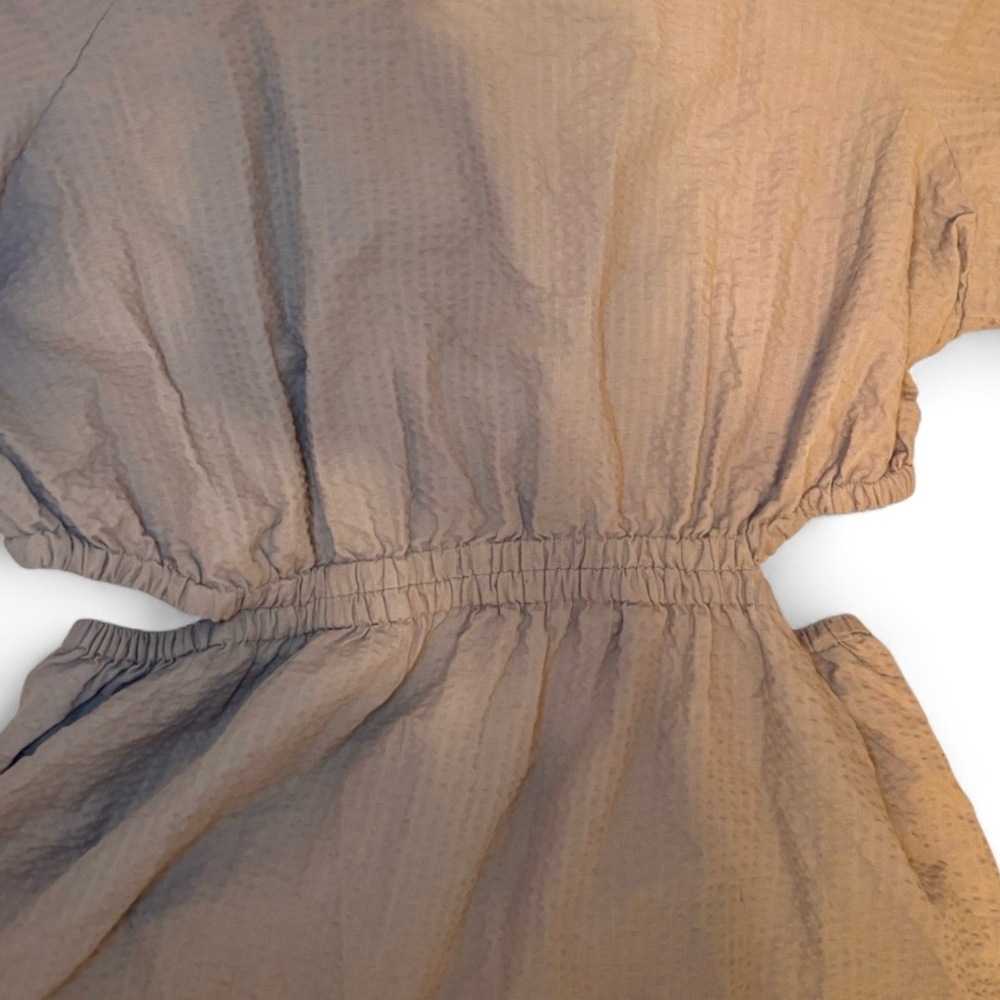 NWT Madewell Seersucker Puff-Sleeve Cutout Mini Dress XXL - Picture 6 of 10